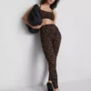 Leopardmønstrede active leggings med høj talje