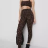 Leopardmønstrede active leggings med høj talje