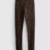Leopardmønstrede active leggings med høj talje