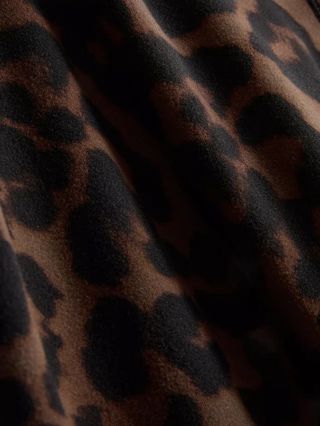 Leopardmønstrede active leggings med høj talje
