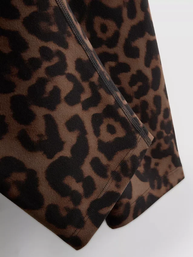 Leopardmønstrede capri-leggings