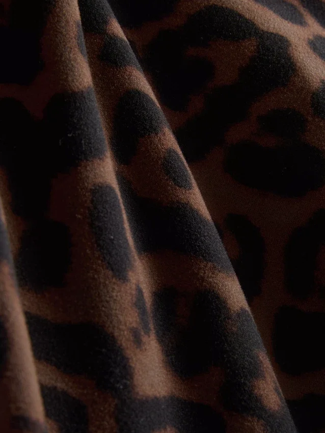 Leopardmønstrede capri-leggings