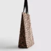 Leopardmønstret canvas-tote-taske