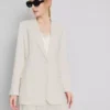 Lila blazer med enkelt række knapper