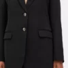 Lila blazer med enkelt række knapper