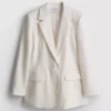 Lila blazer med enkelt række knapper