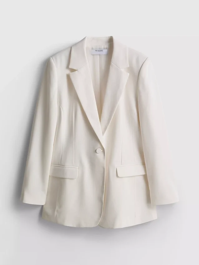 Lila blazer med enkelt række knapper