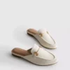 Loafers i imiteret læder med snaffle-bit-spænder
