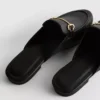 Loafers i imiteret læder med snaffle-bit-spænder