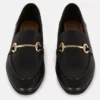 Loafers i imiteret læder med snaffle-detaljer