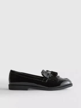 Loafers med bred pasform i lak