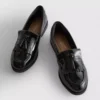 Loafers med bred pasform i lak