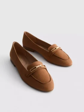 Loafers med bred pasform og lav vrist