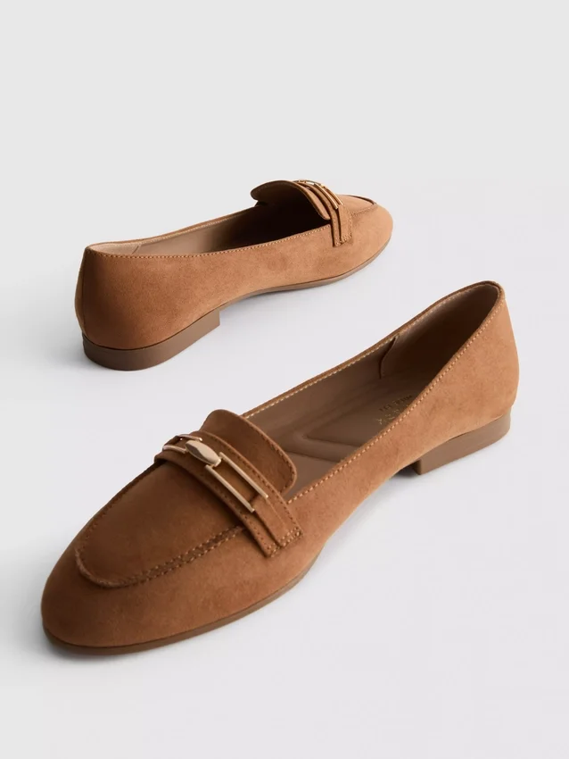 Loafers med bred pasform og lav vrist