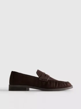 Loafers med rynket forside