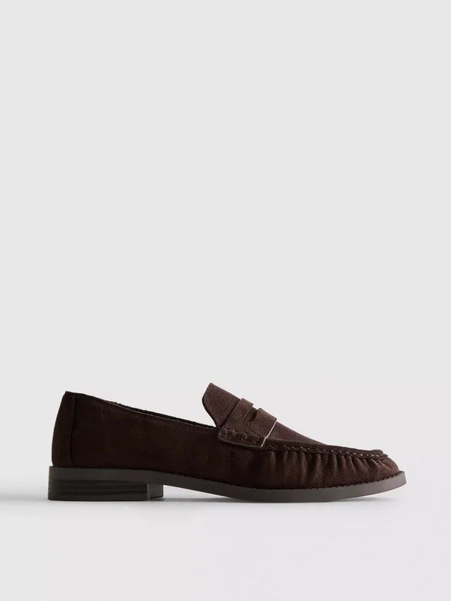Loafers med rynket forside