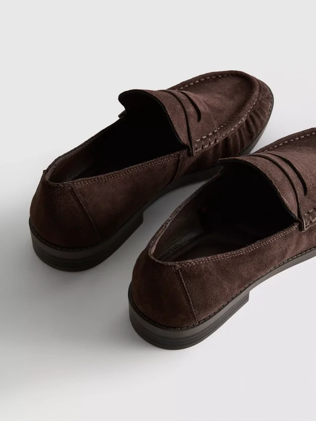 Loafers med rynket forside