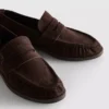 Loafers med rynket forside