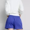 Loungeshorts i bomuld med splittet kant