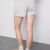 Loungeshorts i bomuld med splittet kant