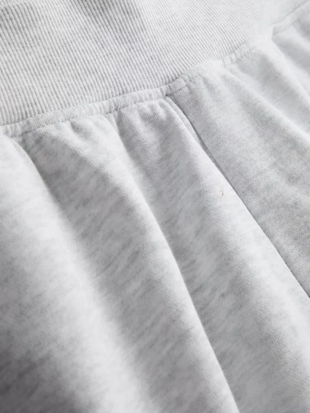 Loungeshorts i bomuld med splittet kant