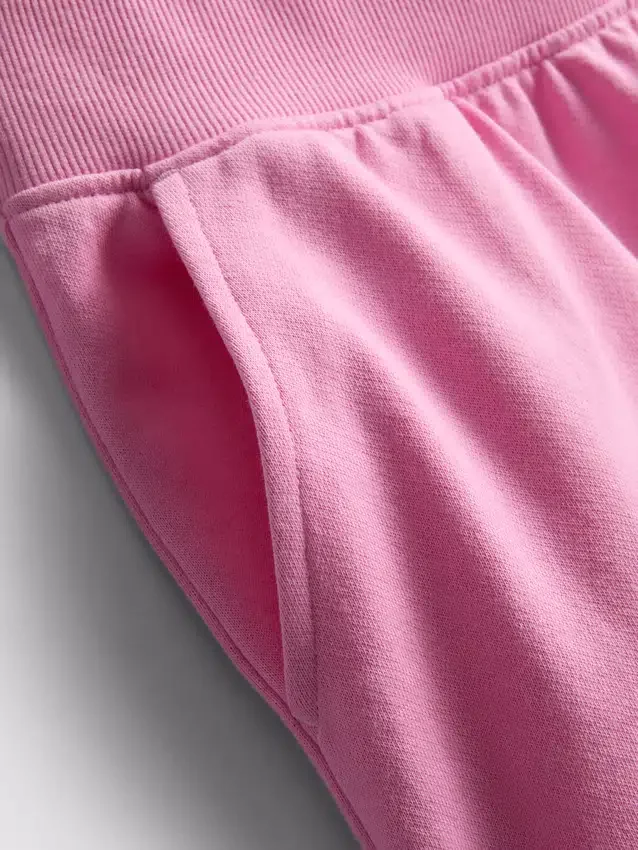 Loungeshorts i bomuld med splittet kant