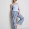 Loungetop i bomuldsrig pointelle-cami