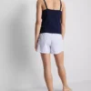 Loungetop i bomuldsrig pointelle-cami