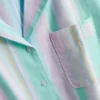 Love to Lounge-pyjamasbluse med pastelfarvede striber