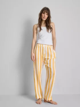 Love to Lounge pyjamasbukser med flæser og lige ben
