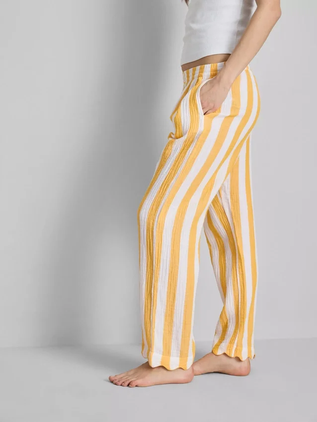 Love to Lounge pyjamasbukser med flæser og lige ben