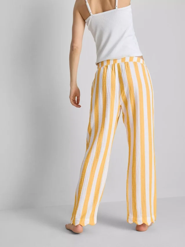 Love to Lounge pyjamasbukser med flæser og lige ben