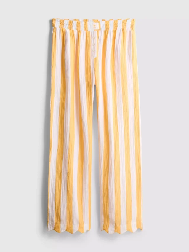 Love to Lounge pyjamasbukser med flæser og lige ben