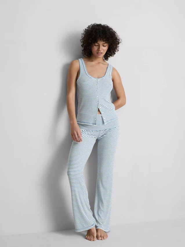 Love to Lounge ribbet, stribet pyjamasser-cami