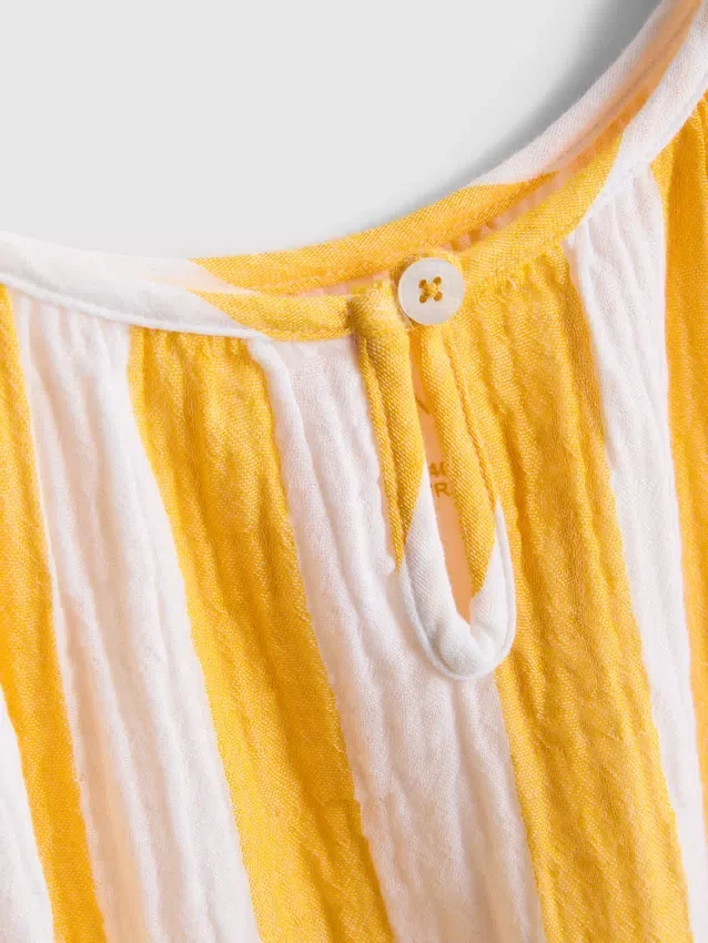 Love to Lounge stribet pyjamas-cami med rynker