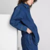 Løst siddende bomuldsdenim-skjorte med knapper