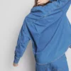 Løst siddende bomuldsdenim-skjorte med knapper