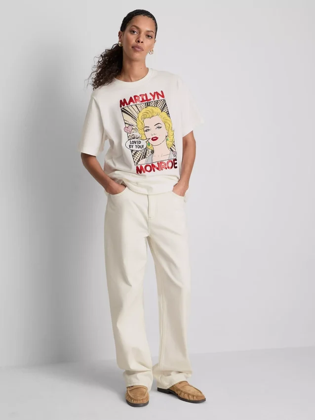 Marilyn Monroe oversized bomulds-T-shirt