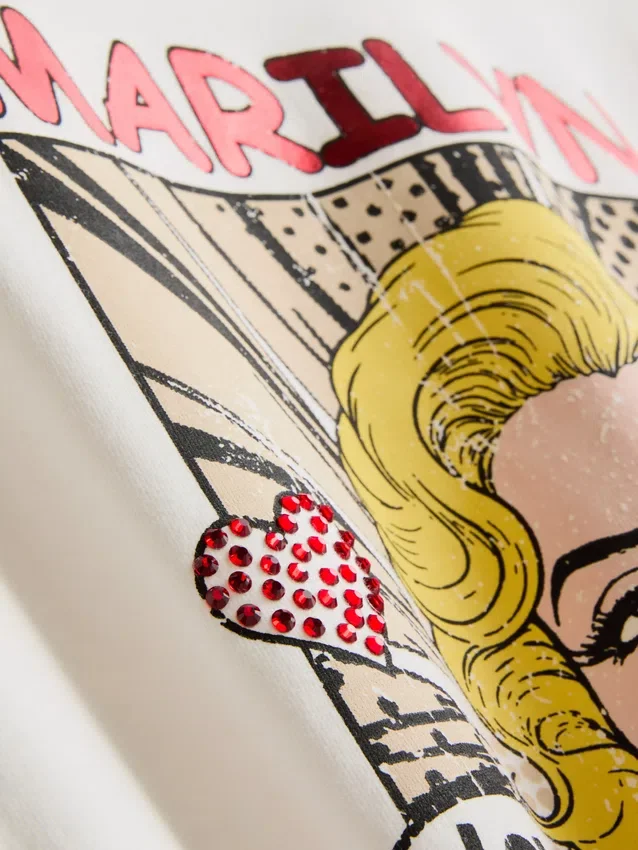 Marilyn Monroe oversized bomulds-T-shirt