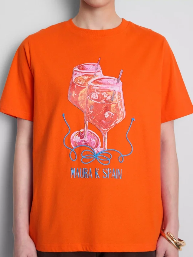 Maura K Spanien afslappet T-shirt med grafisk print