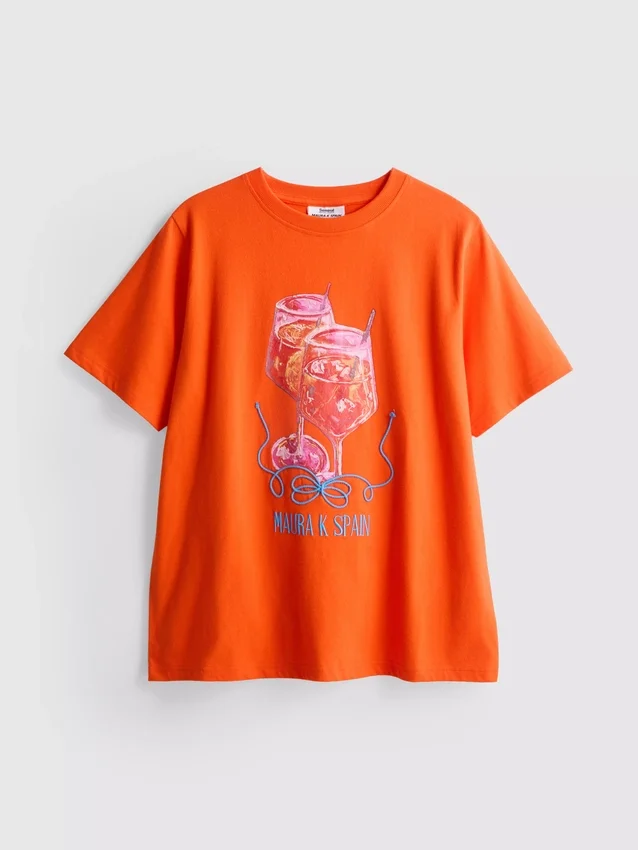 Maura K Spanien afslappet T-shirt med grafisk print