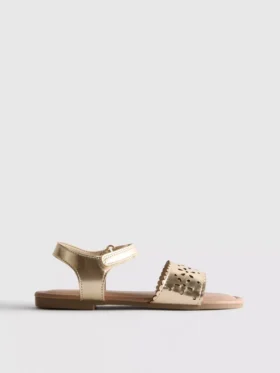 Metalliske laserskårne sandaler