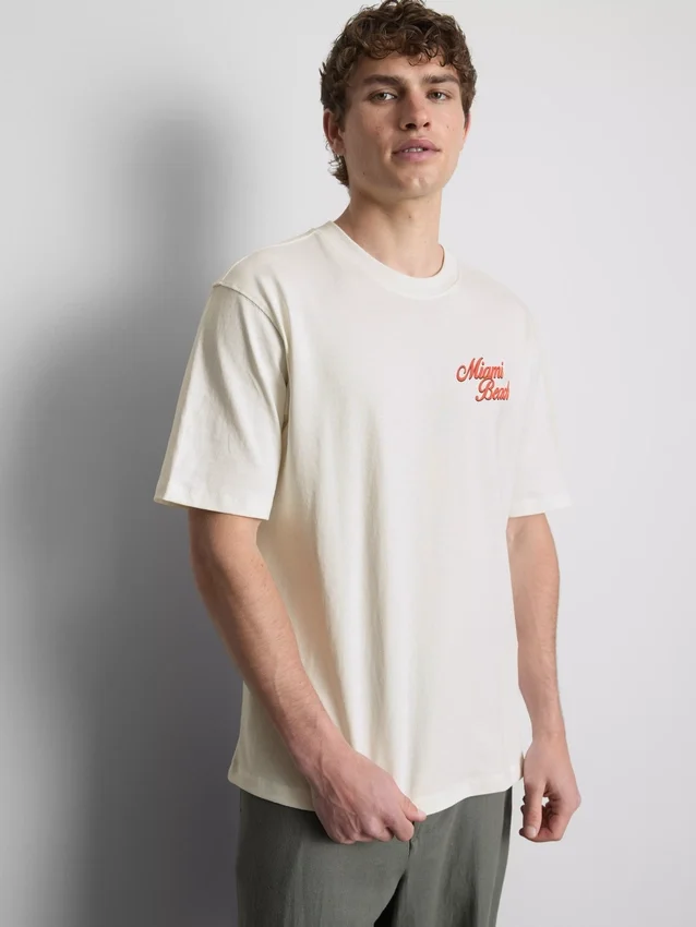 Miami Beach-T-shirt med grafisk print