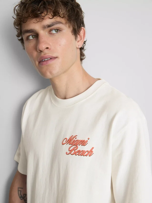 Miami Beach-T-shirt med grafisk print