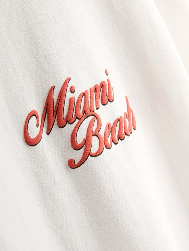 Miami Beach-T-shirt med grafisk print