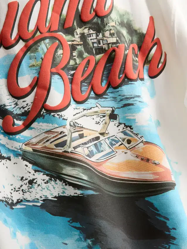 Miami Beach-T-shirt med grafisk print