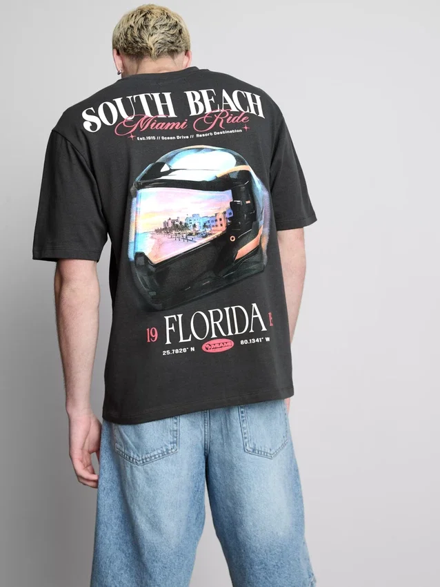 Miami-T-shirt med grafisk print