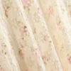 Midi-nederdel i bomuldsblanding med struktur og blomsterprint