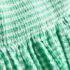 Mini-bandeau-kjole i bomuldsgingham
