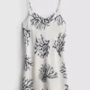 Mini-chemise med print i koralfarve